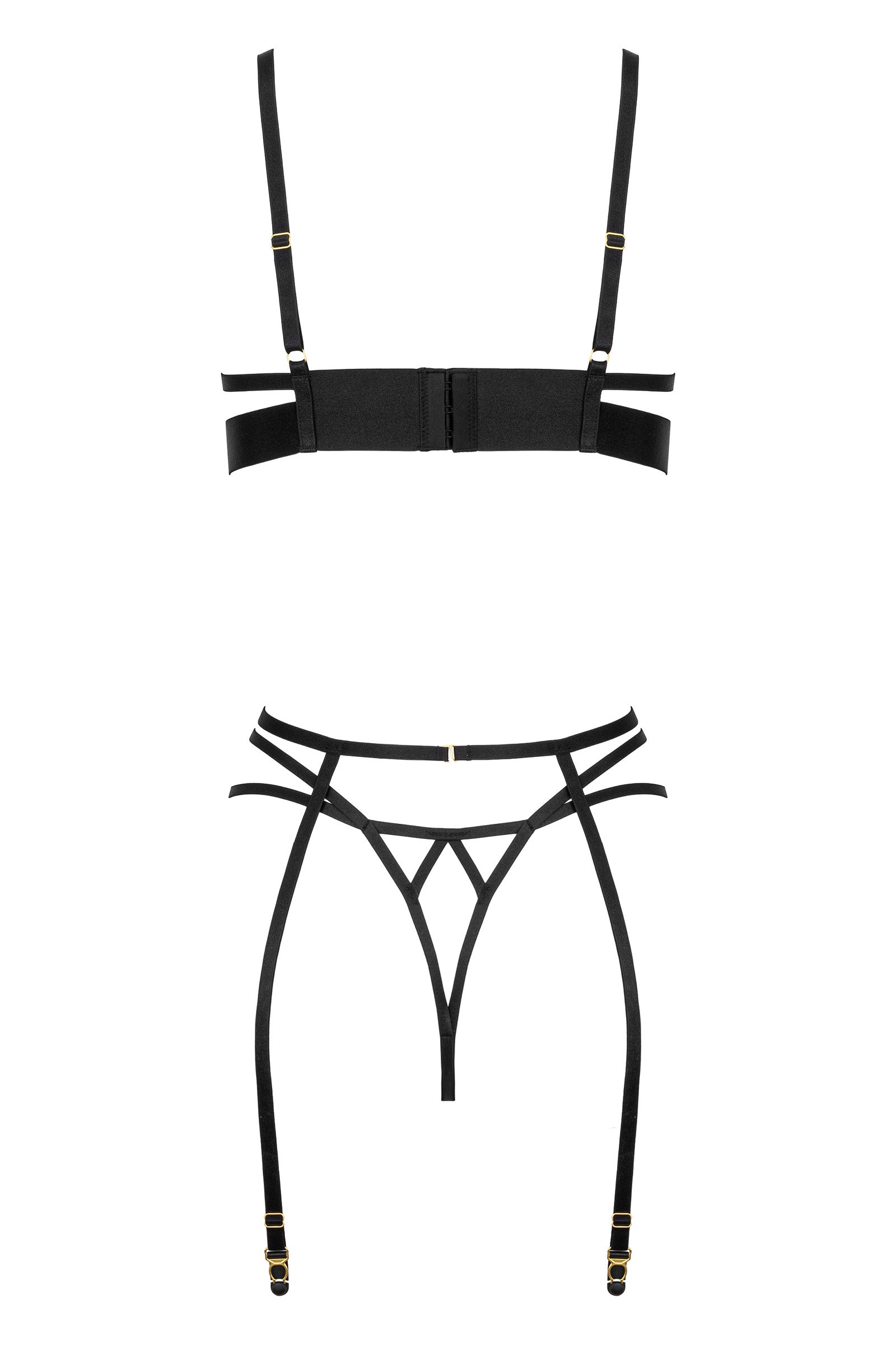Kotek 3-teilige Sets completino intimo pizzo nero S/M in pizzo