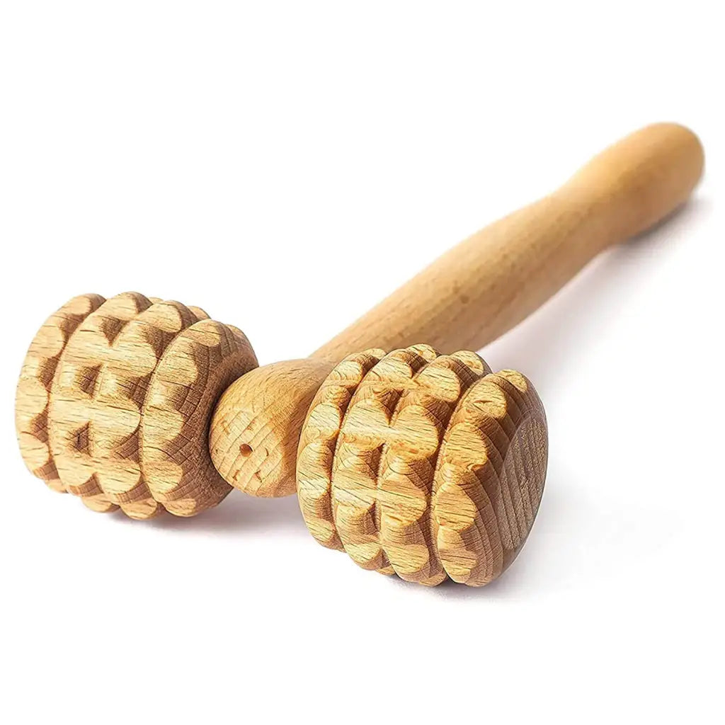 Tuuli Massaggiatori in legno mini rullo T faggio 24 cm viso collo