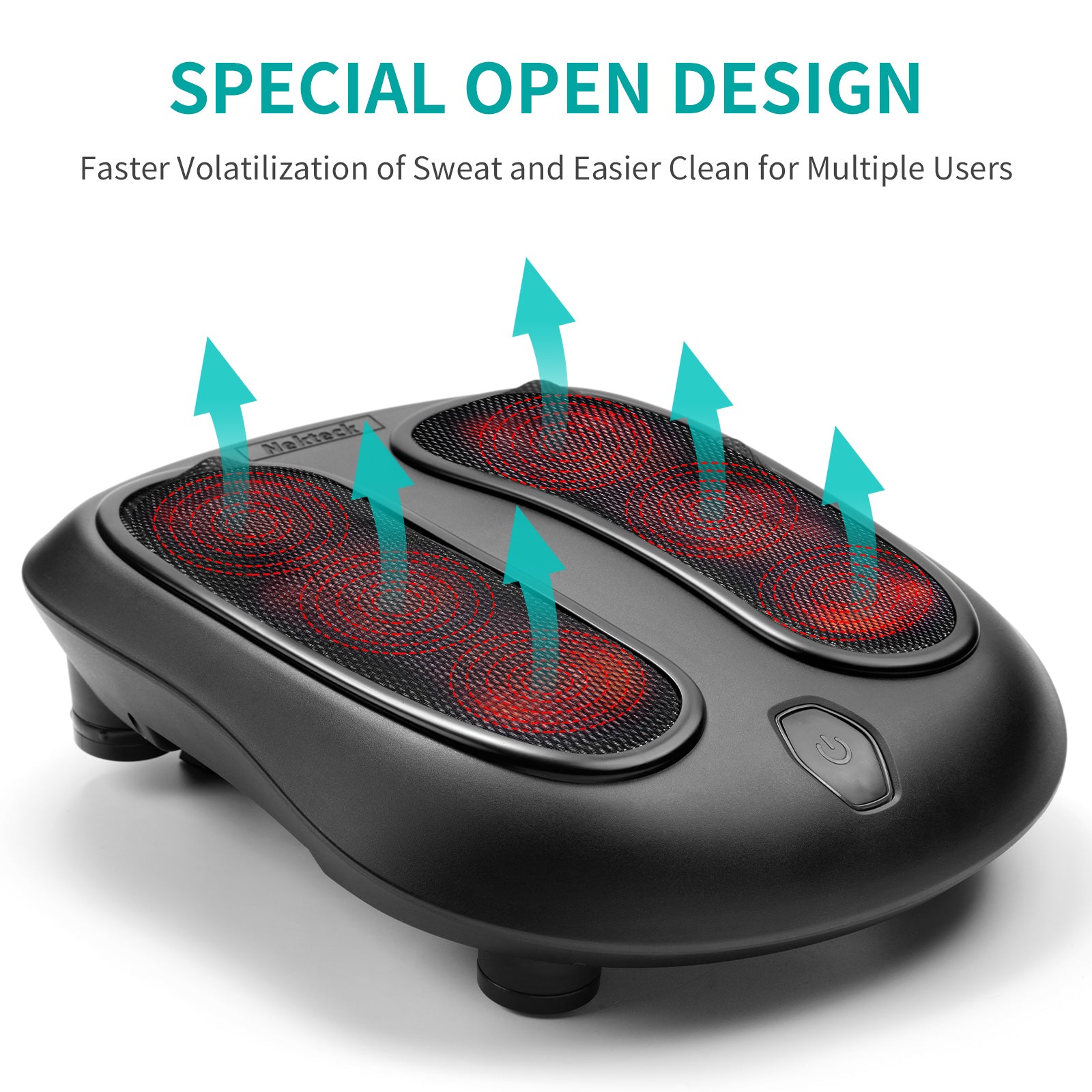 Nekteck Foot Massager massaggiatore piedi touch con calore regolabile