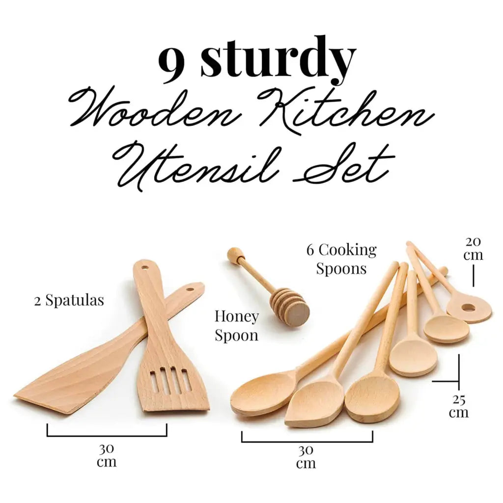 Tuuli Utensili Cucina legno faggio set 9 pezzi