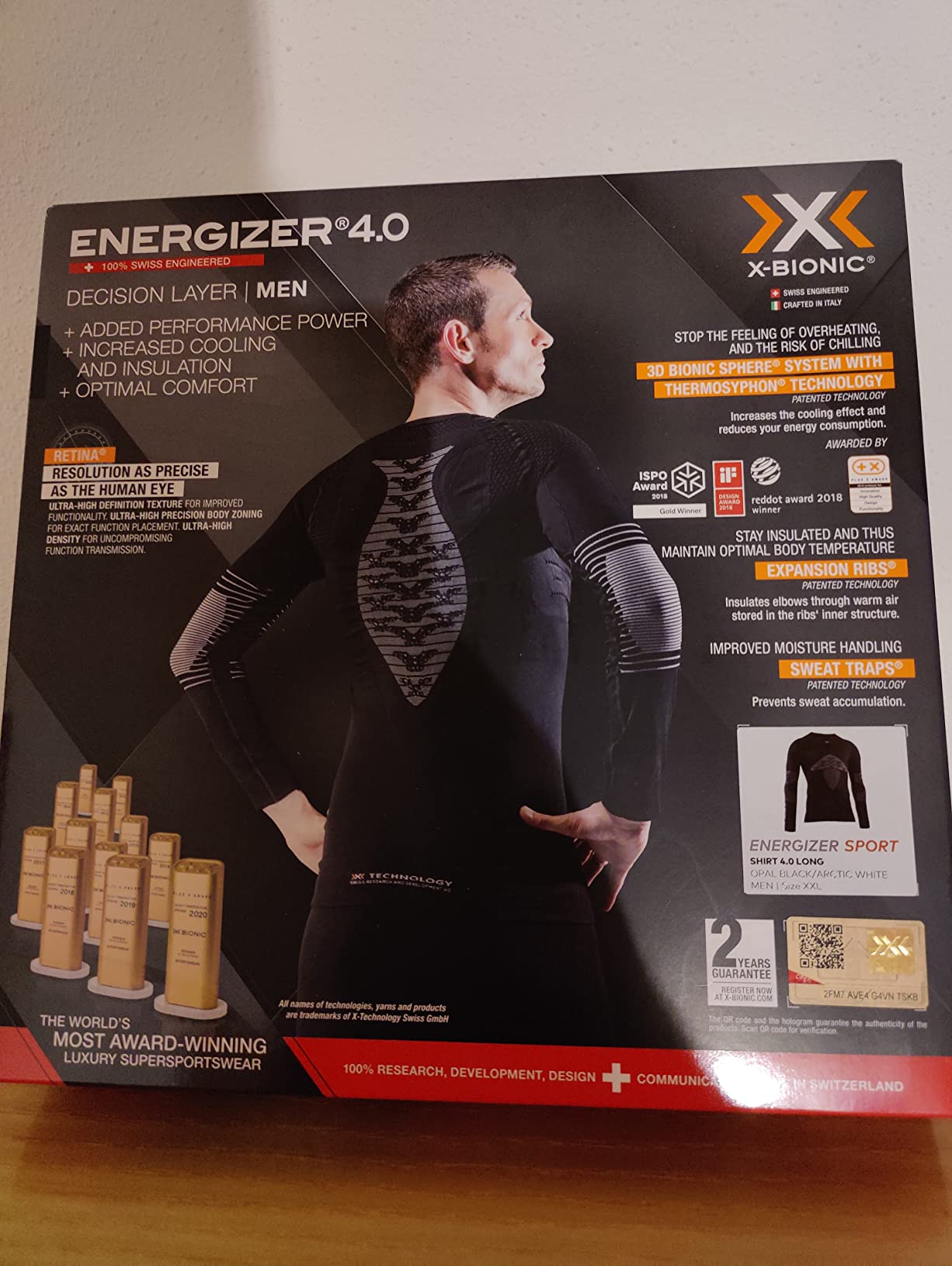 X-Bionic Energizer 4.0 Maglia Termica Grigio compressiva
