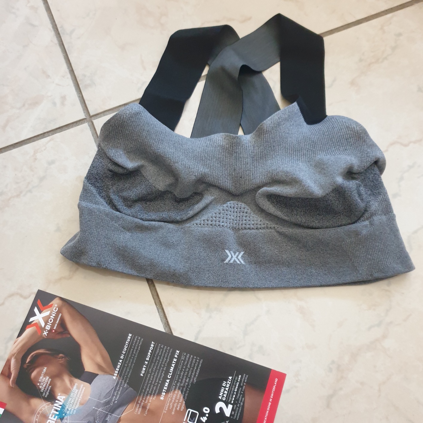 X-Bionic Energizer 4.0 reggiseno sportivo M grigio