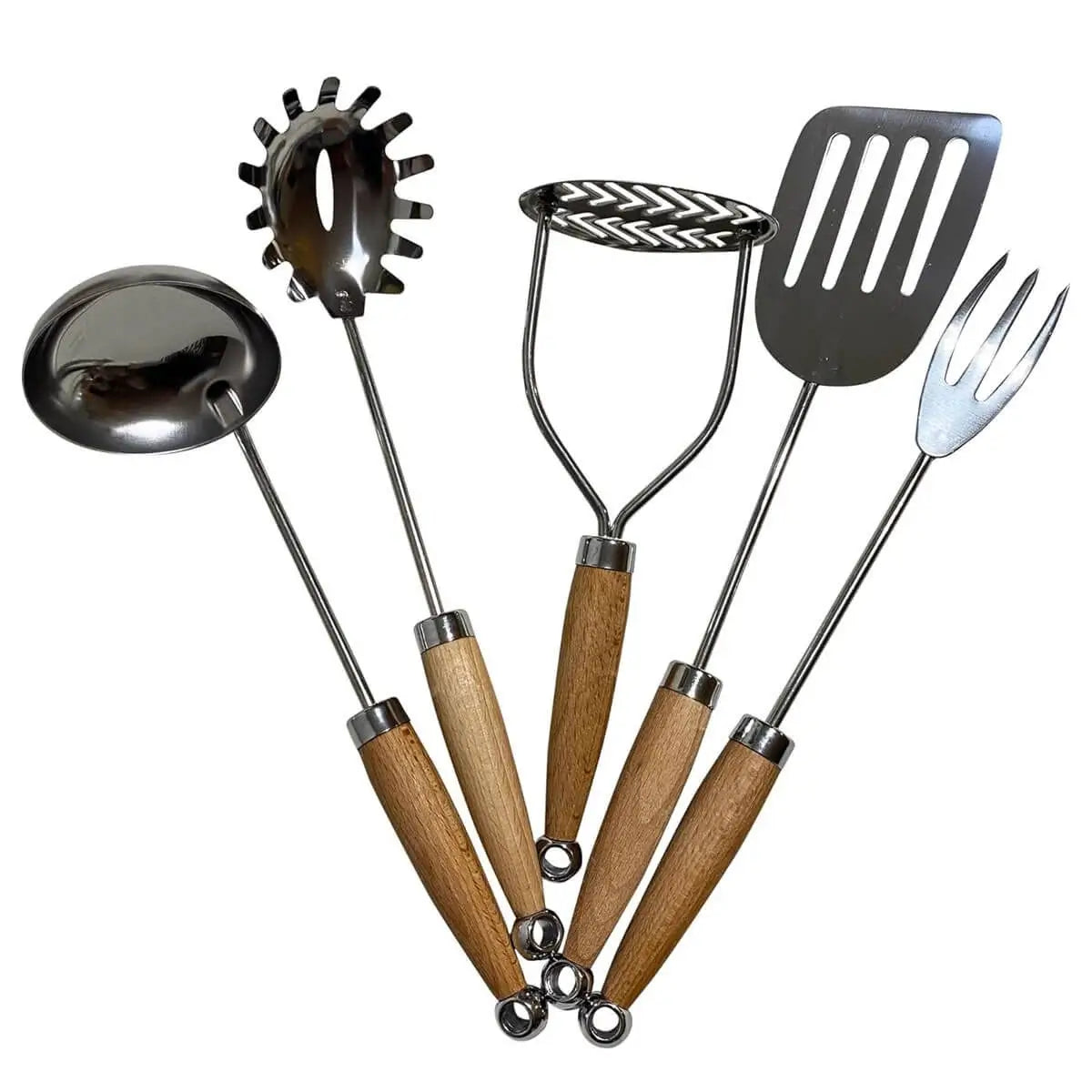 Tuuli Utensili da cucina Set Acciaio Faggio 5 Pezzi Europa