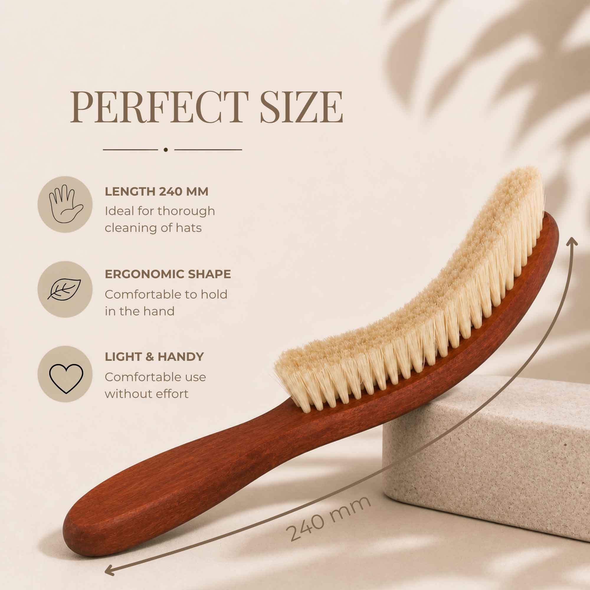 Tuuli Accessori casa Spazzola vestiti 24 cm legno di pero