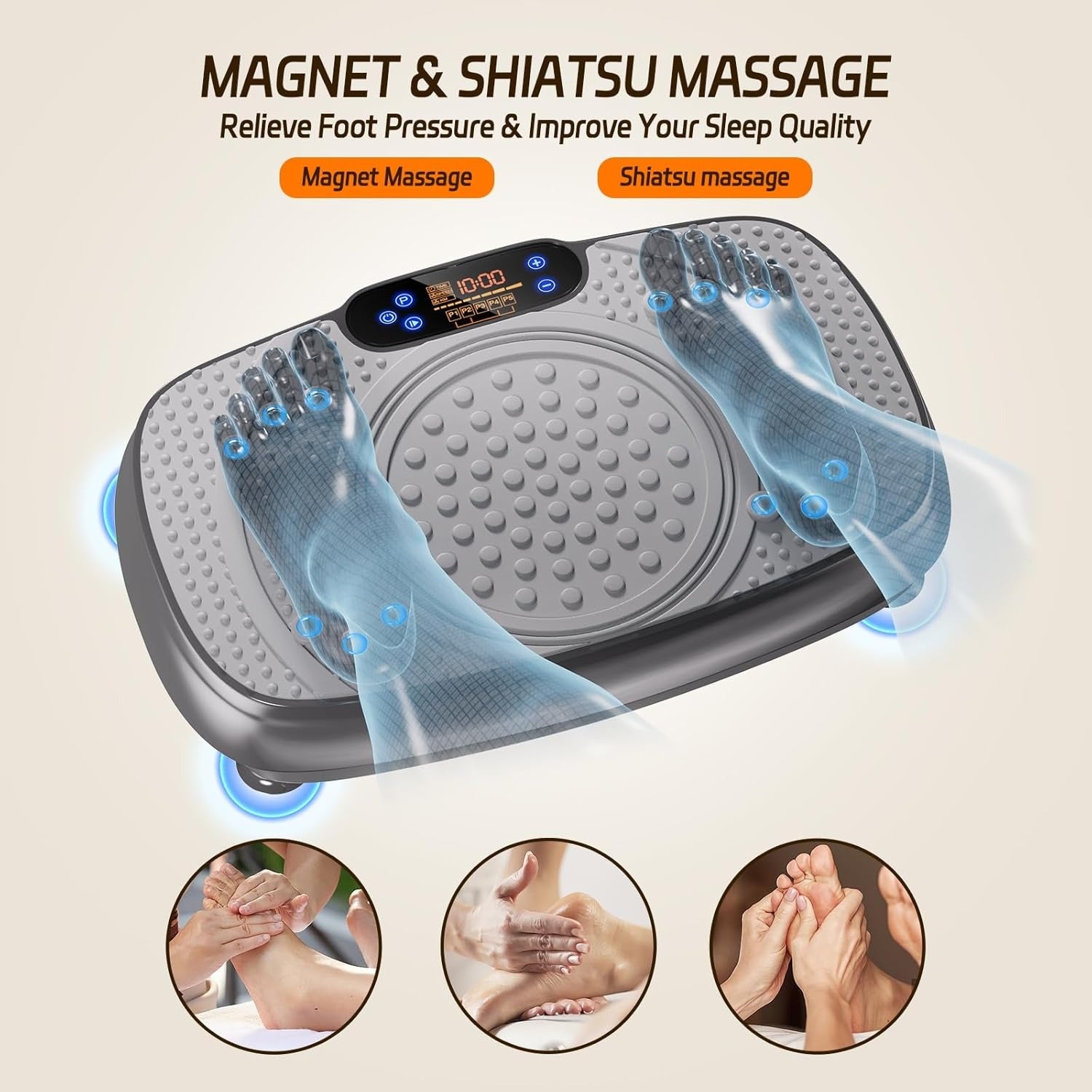 TISSCARE Vibration Plate pedana vibrante grigia fitness