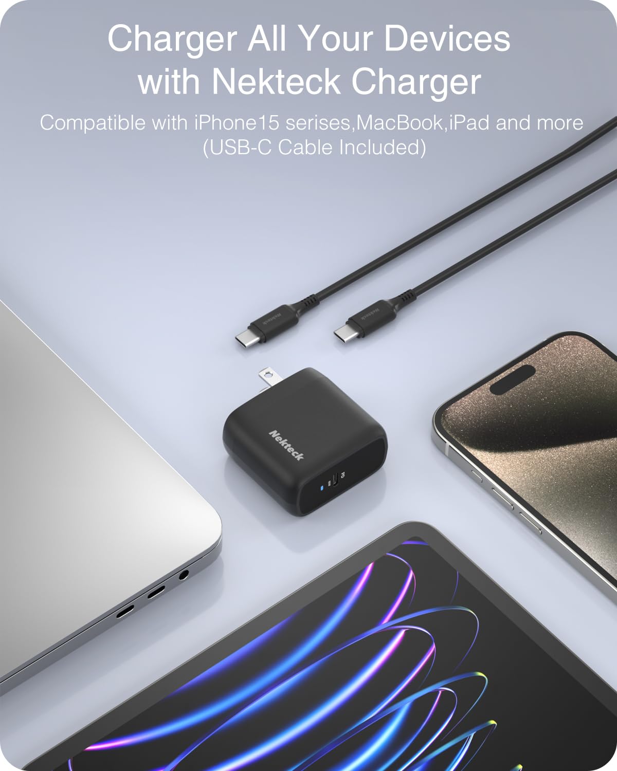 Nekteck Accessories & Charger caricabatterie USB-C GaN 65W PD