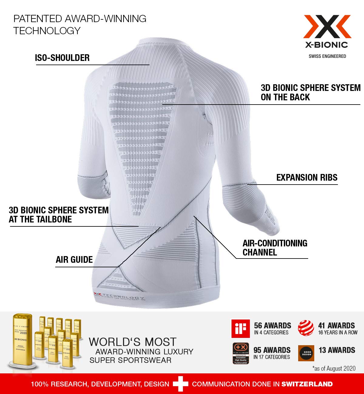 X-Bionic Energy Accumulator Maglia Termica Donna Bianco/Grigio