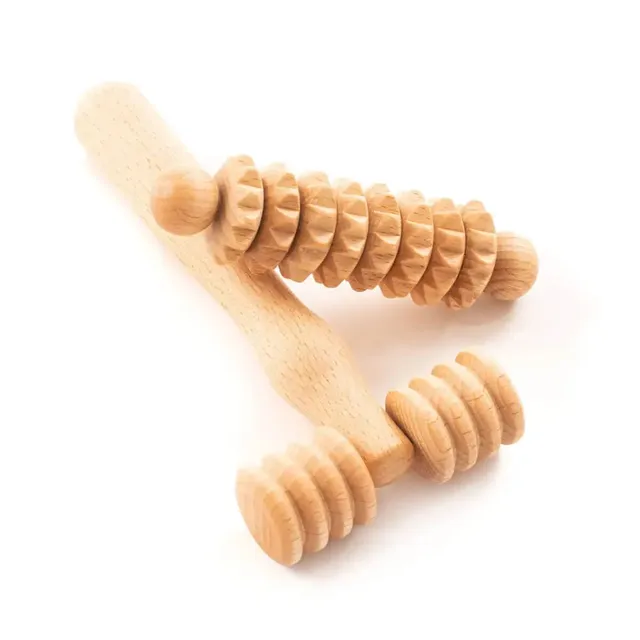 Tuuli Set mini rulli massaggio faggio viso collo mani 2 pezzi