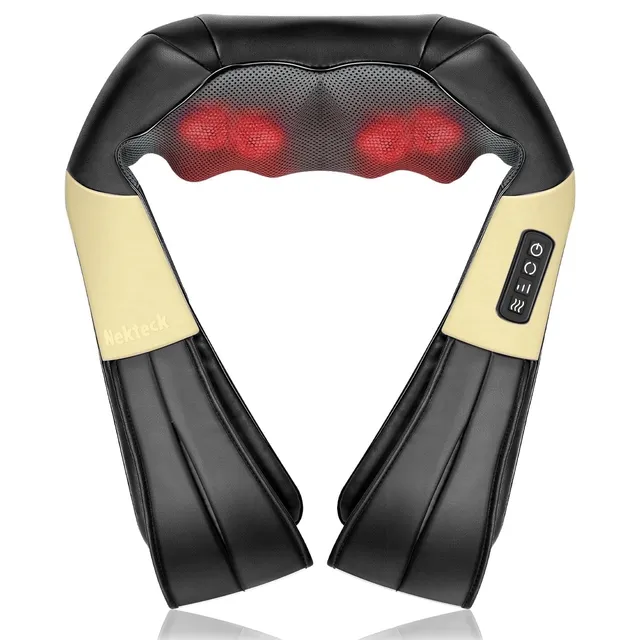 Nekteck Neck Massager Cuscino Shiatsu Collo Spalle Calore 3D