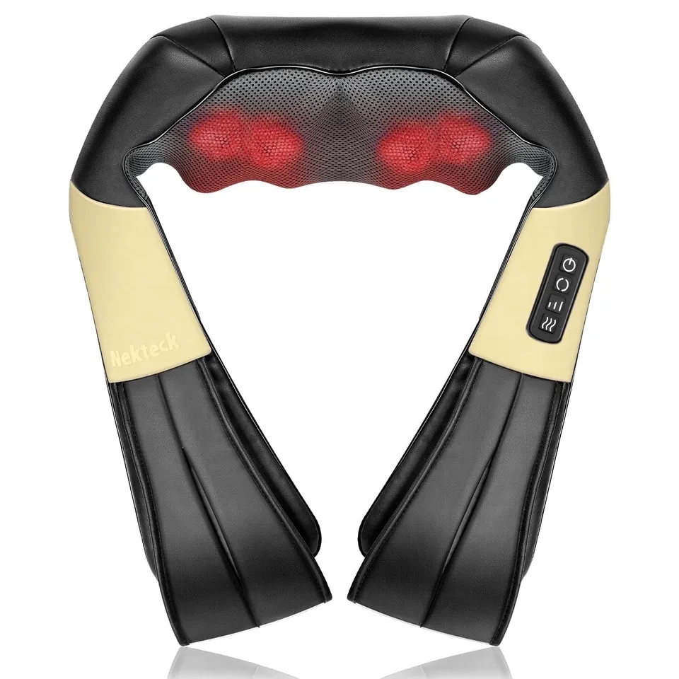 Nekteck Neck Massager Cuscino Shiatsu Collo Spalle Calore 3D