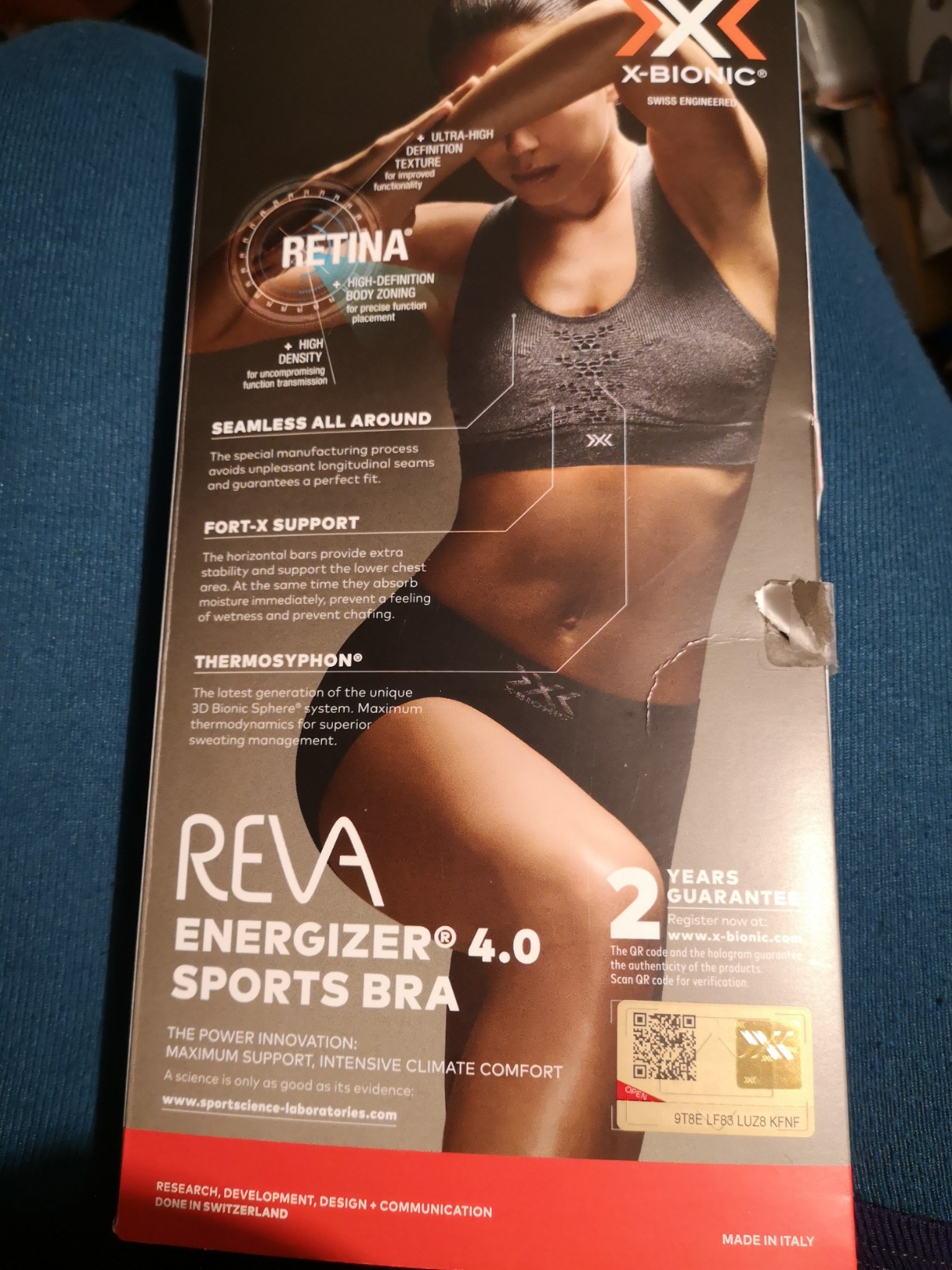 Bionic Energizer 4.0 reggiseno sportivo donna grigio