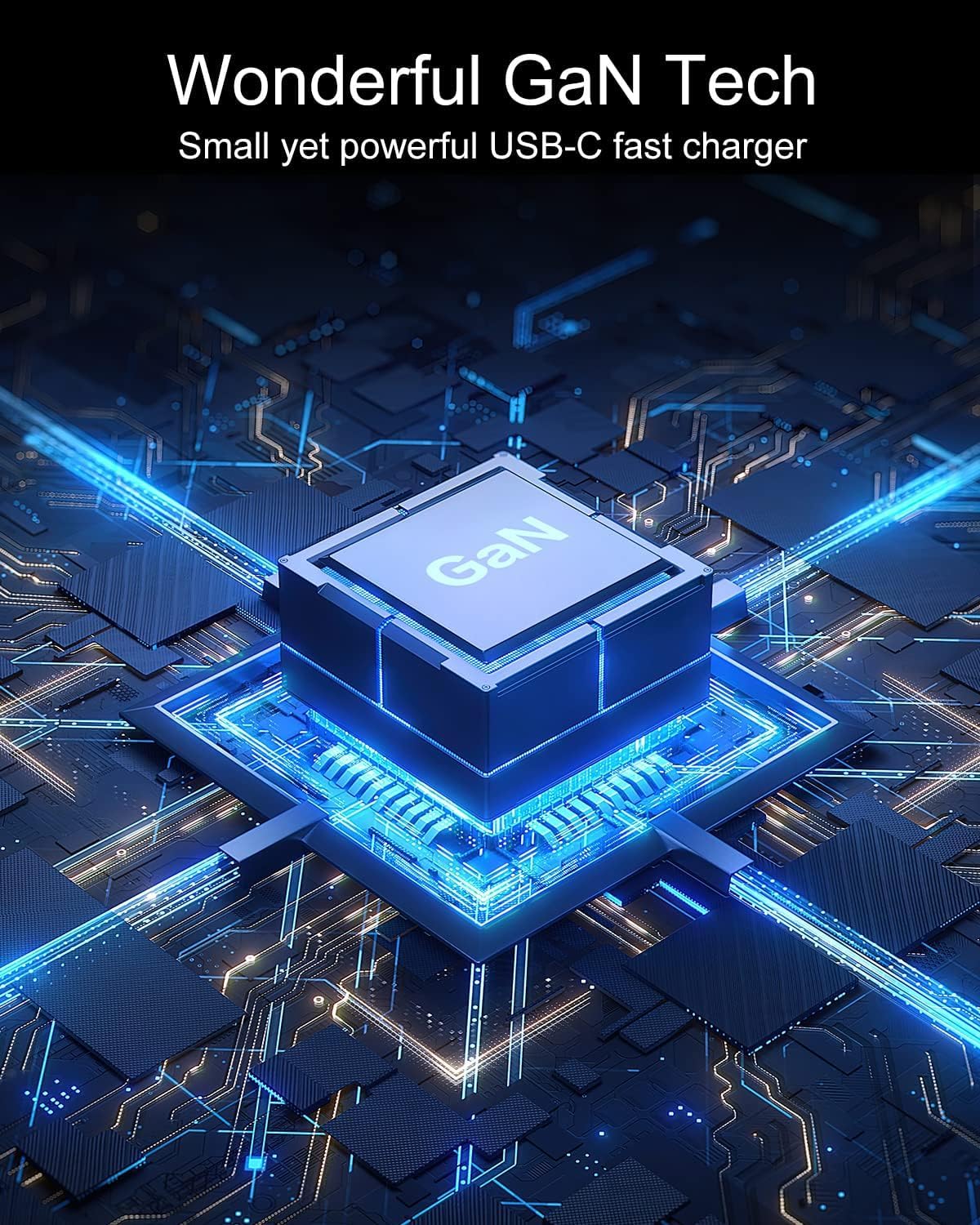 Nekteck 60W USB C Caricabatterie GaN con Cavo 2m