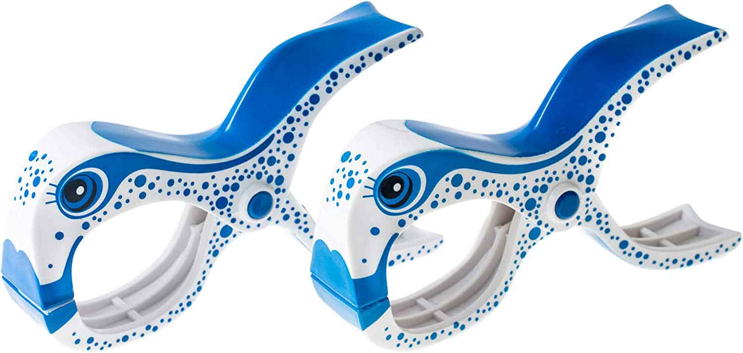 Tuuli Mollette Spiaggia Grandi 2 Pezzi Blu per Teli Mare