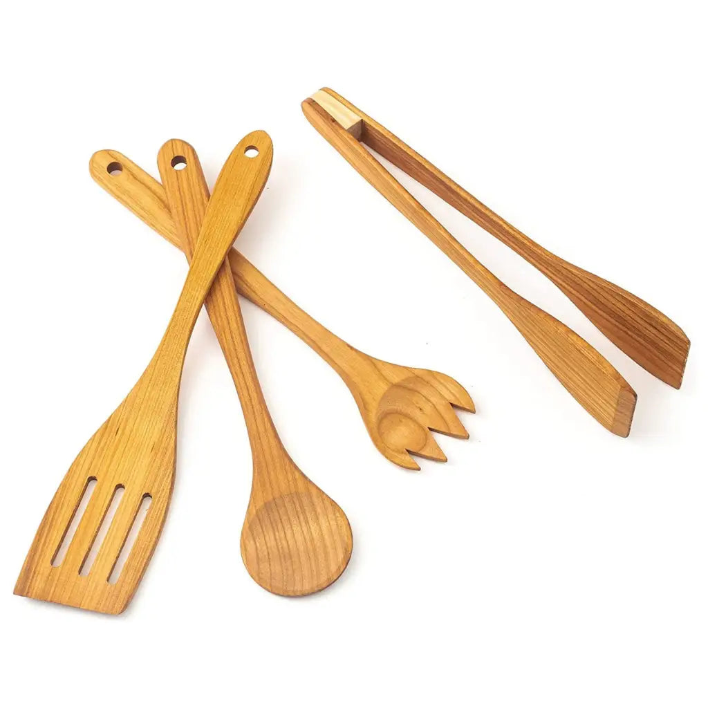 Tuuli Utensili cucina legno ciliegio set 4 pezzi 30 cm