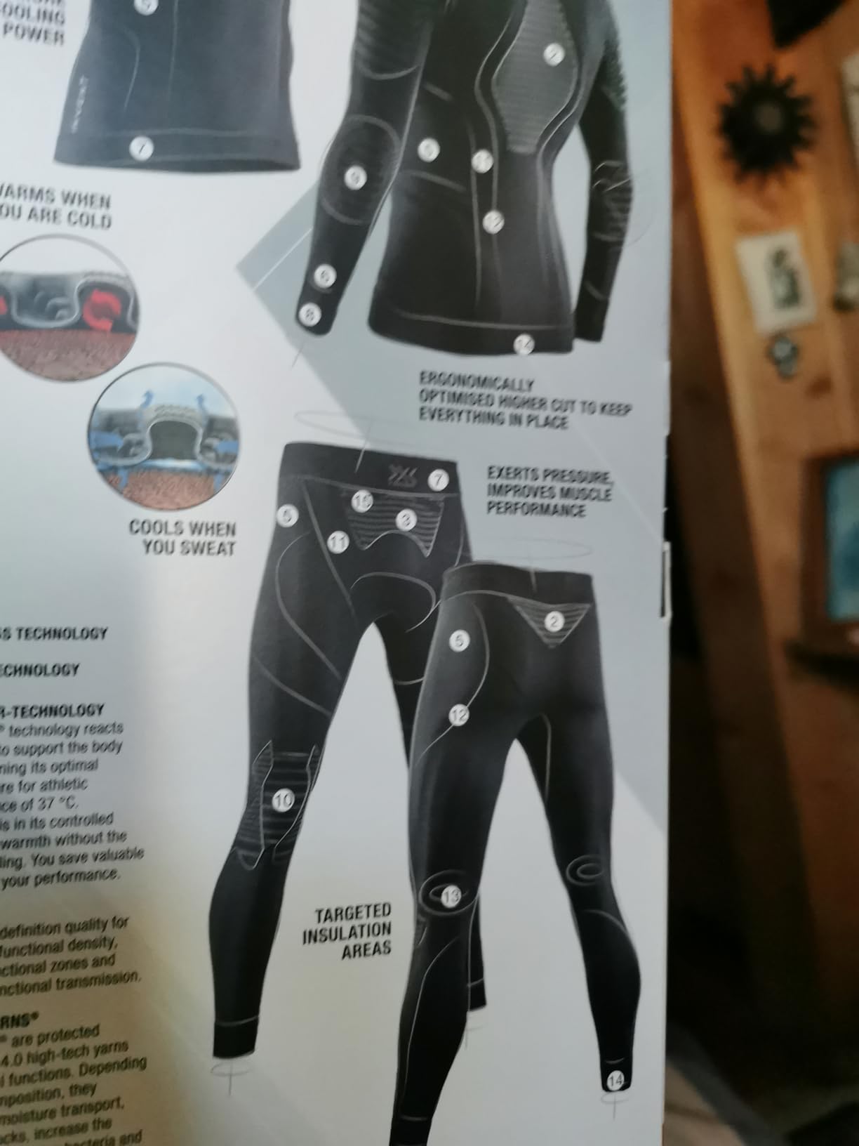 X-Bionic Invent 4.0 Pantaloni Termici Uomo L compressione
