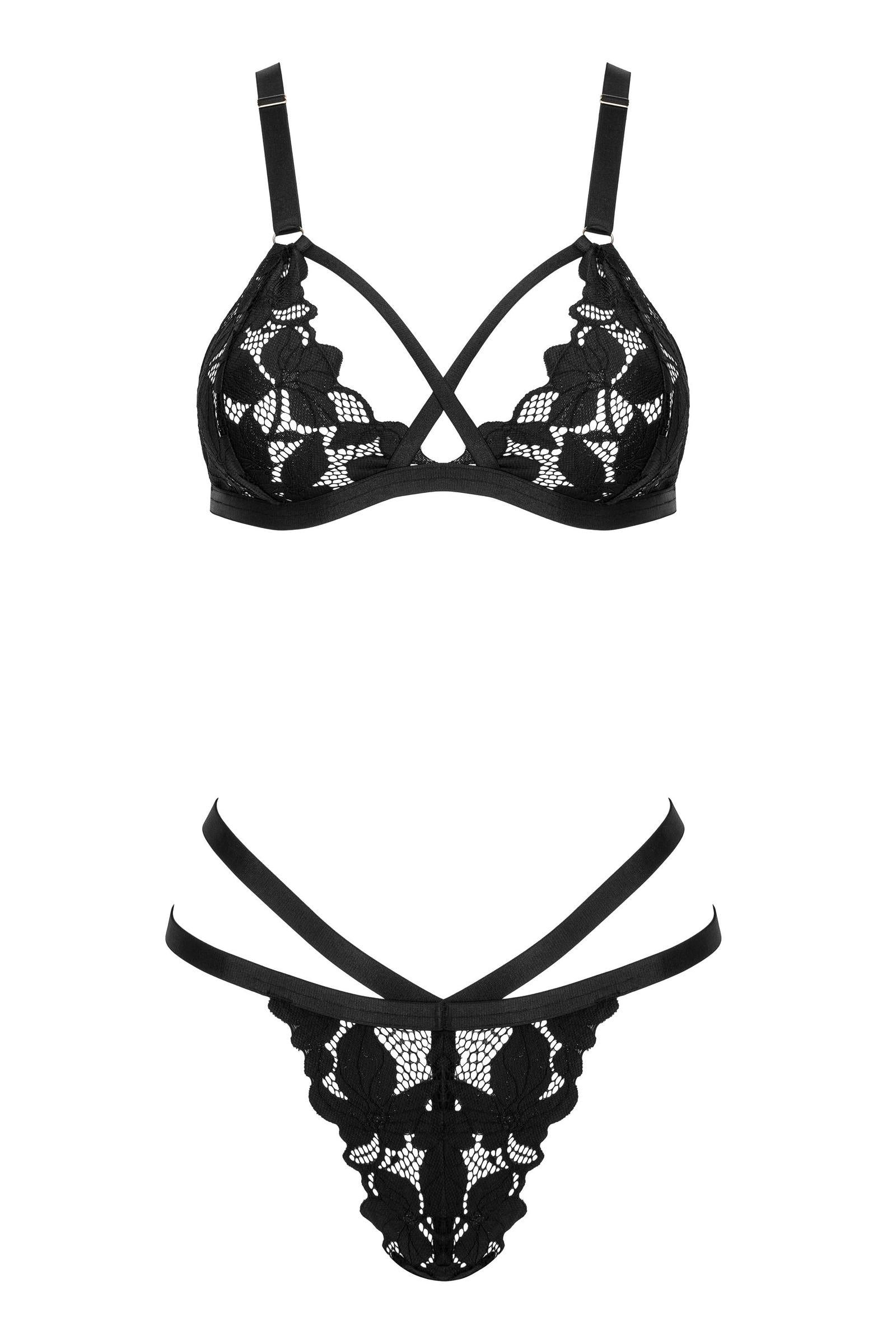 Kotek 2-teilige Sets TP103-2 Set Intimo Pizzo Nero S/M