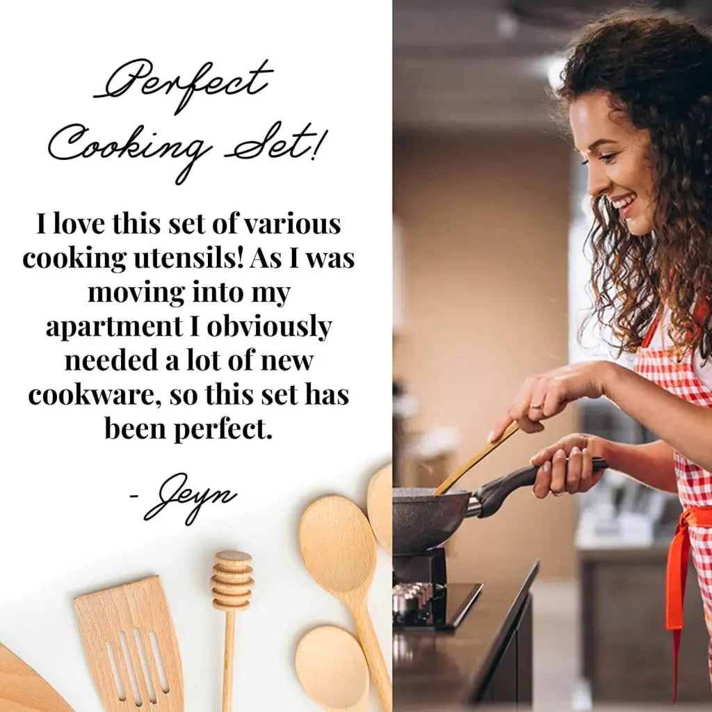 Tuuli Utensili Cucina legno faggio set 9 pezzi