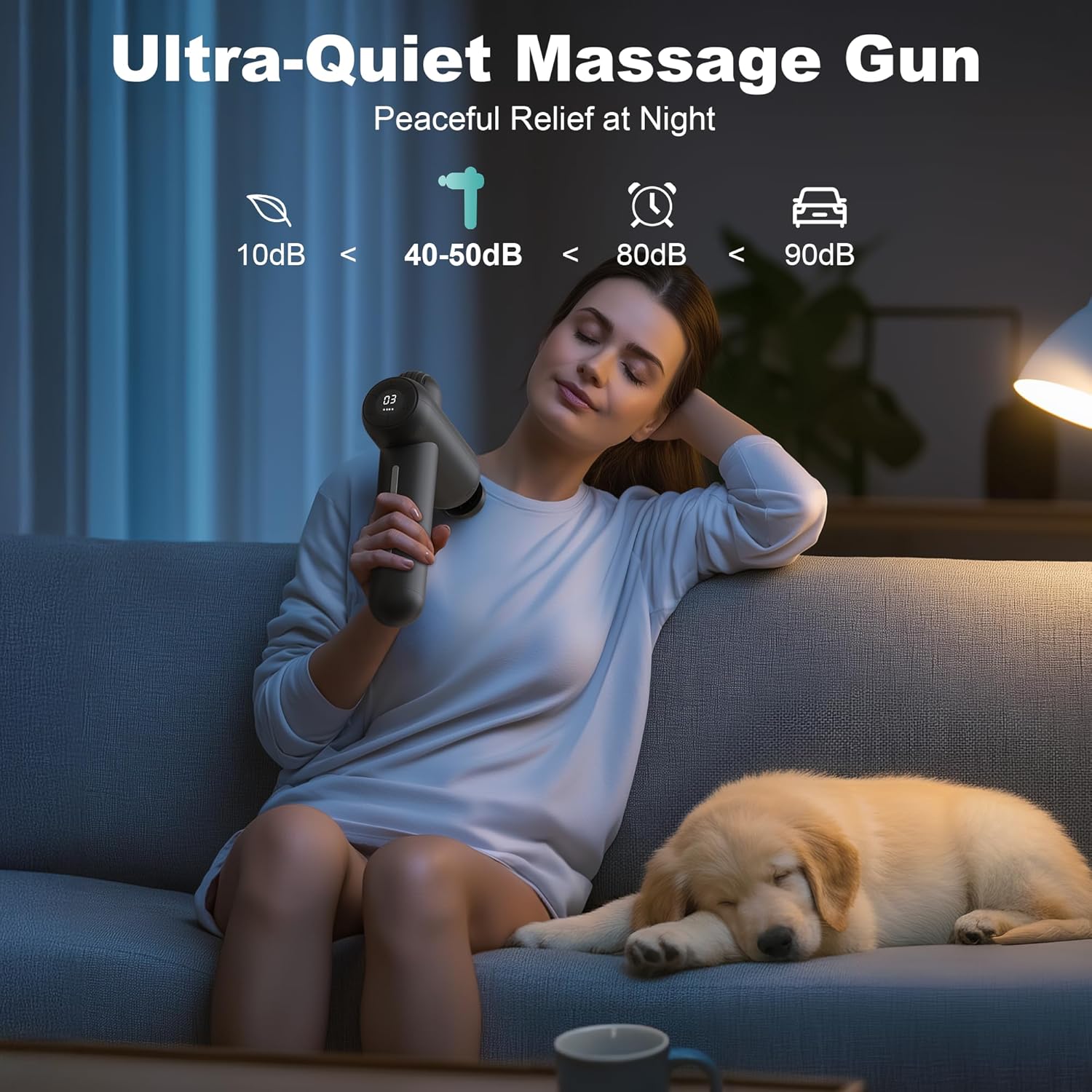 Nekteck Massage Gun pistola massaggio 5 testine 30 velocità