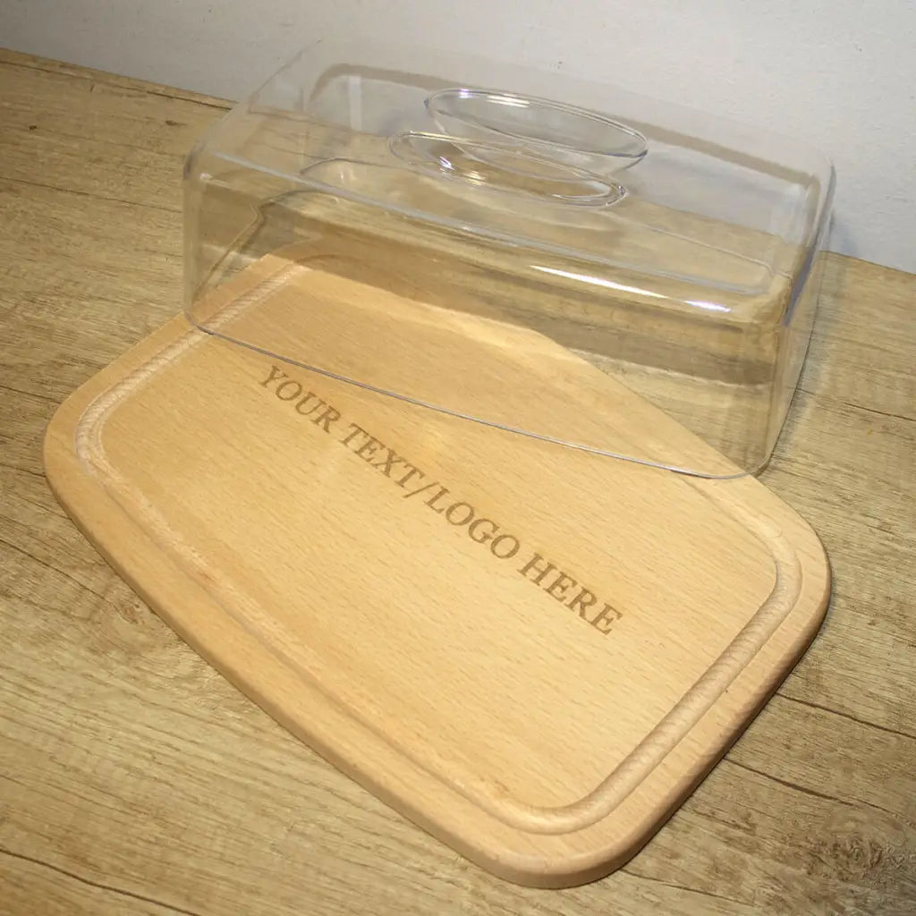 Tuuli Taglieri in legno Tagliere Faggio con Coperchio Inciso 28x18 cm