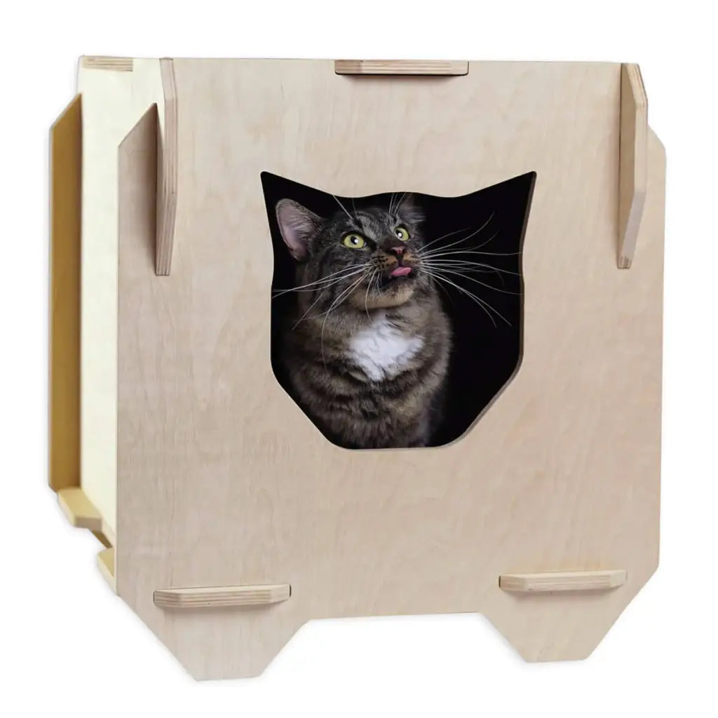 Tuuli Animali Casetta gatto legno betulla 51 cm riposo