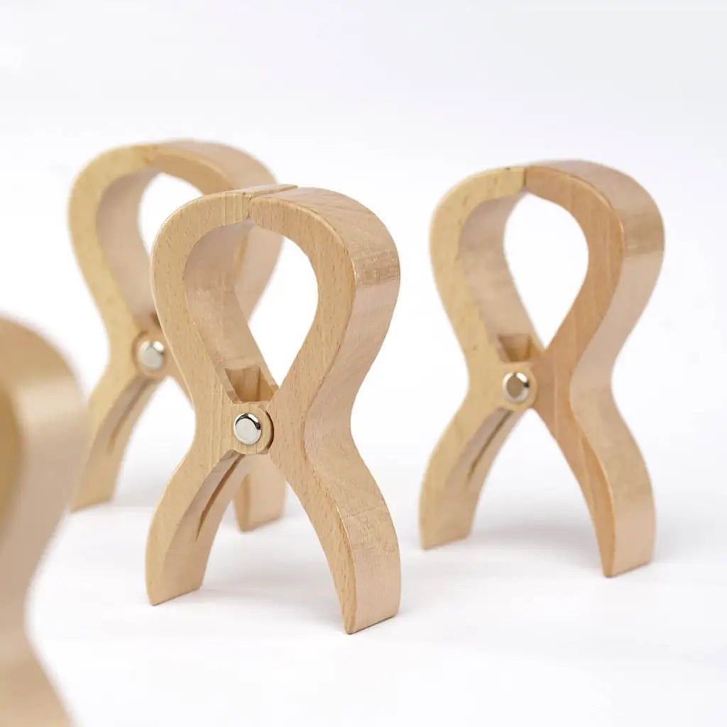Tuuli Set 2 Mollette Grandi Faggio Uso Quotidiano 6 cm